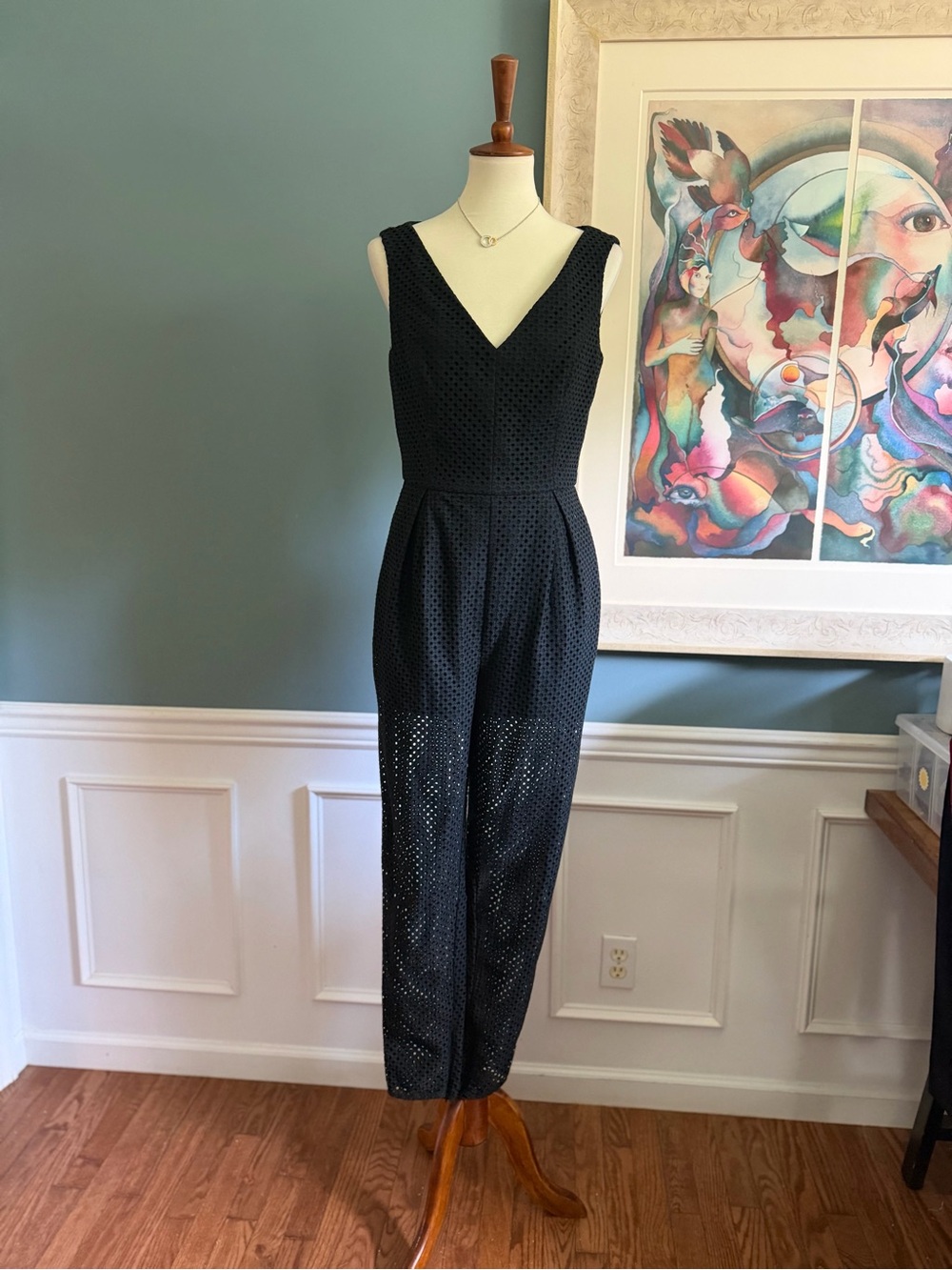 KEEPSAKE the Label Black Eyelet V-Neck Jumpsuit